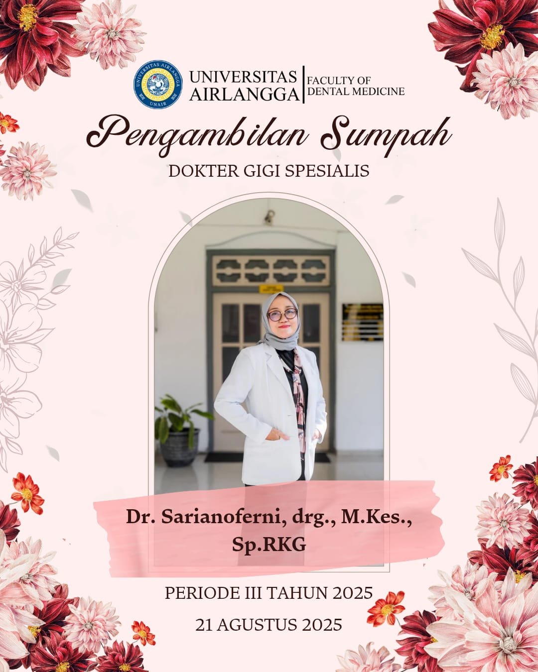Dua Dosen Fakultas Kedokteran Gigi Universitas Hang Tuah Resmi Sandang Gelar Dokter Gigi Spesialis