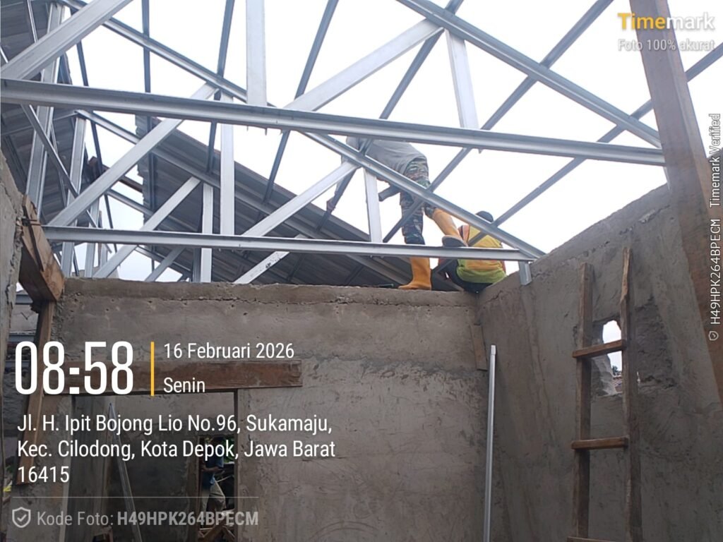 TMMD Ke-127 Depok Bedah Tiga RTLH, Progres Hampir 40 Persen