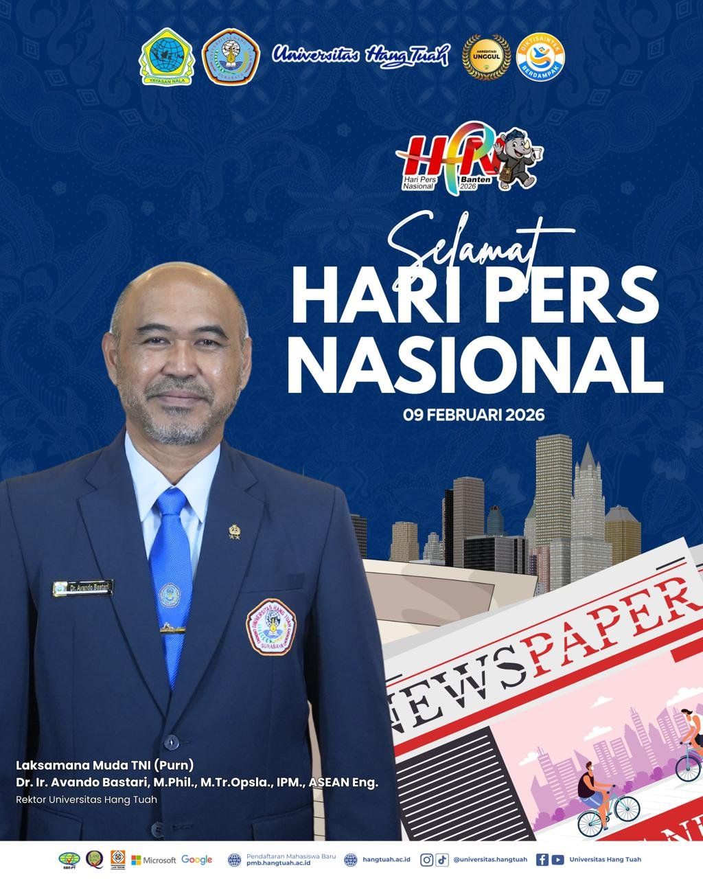 Rektor beserta Civitas Academica Universitas Hang Tuah mengucapkan